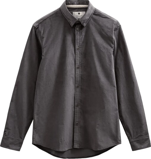 Anerkjendt Akleif Solid Cord Shirt Grey L Anerkjendt Akleif Solid Cord Shirt Grey L