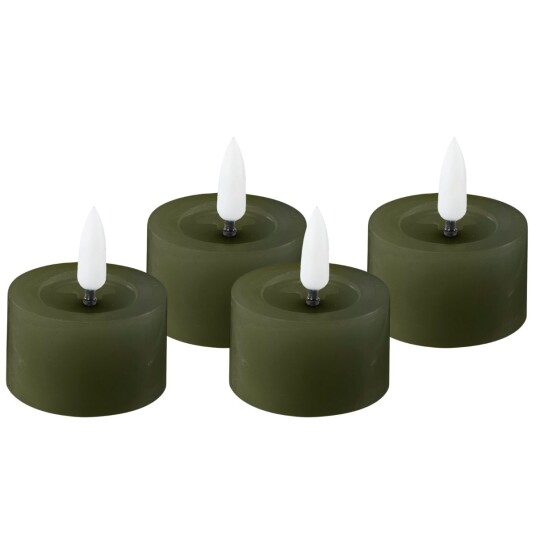 Edelweiss LED Telys 4pk   Deep Forest Green Grønn