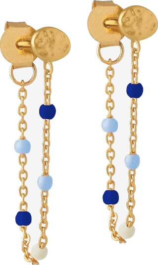 Enamel Copenhagen Earring, Lola - MARINE - 30X 5MM