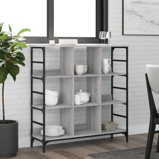 vidaXL Skjenk grå sonoma 102x32x103,5 cm konstruert tre