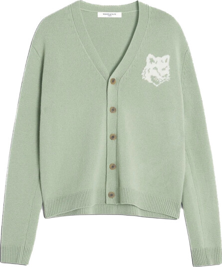 Maison Kitsuné Herre Strikkevarer Grønn L,