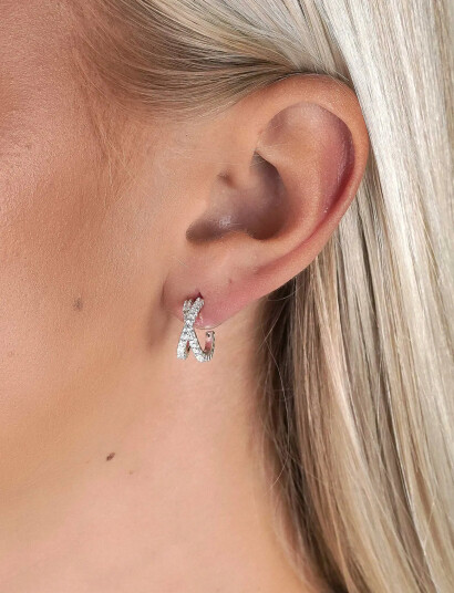 SNÖ of Sweden Fanny Double Oval Ear   Silver   