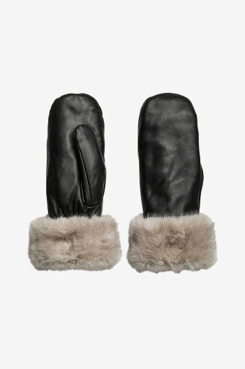 Pieces Skinnvotter pcJutlandia Leather Svart Pieces Skinnvotter pcJutlandia Leather Svart