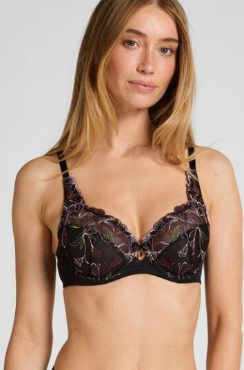 Hunkemöller Ufôret BH med bøyle Lily Svart