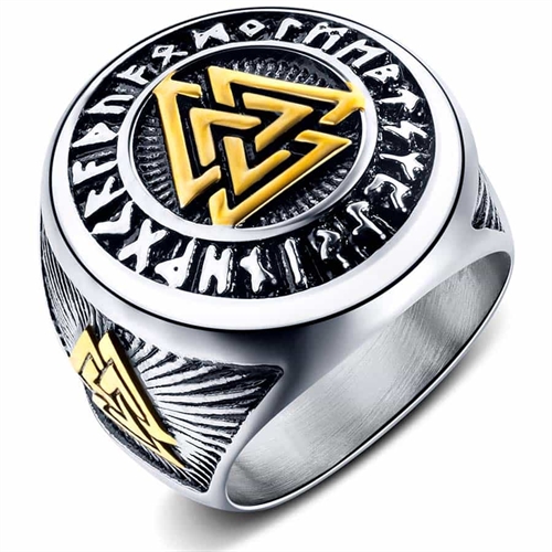 Triangle herre ring i stål Triangle herre ring i stål