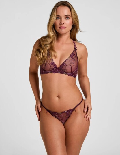 Hunkemöller Peonie Hl String T   Burgundy   L