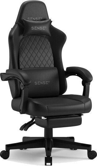 Sense7 Devon PU Gamingstol Svart Sense7 Devon PU Gamingstol Svart