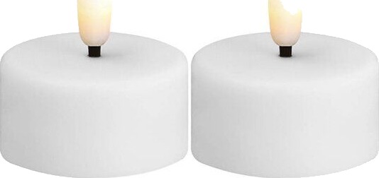 Moods & More   Tealight Candle LED telys 2 stk 3,9x2 cm hvit
