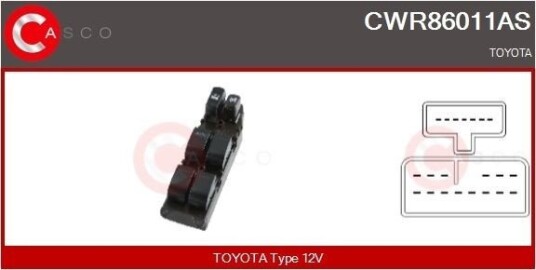 Bryter, vindusheis CASCO CWR86011AS Bryter, vindusheis CASCO CWR86011AS