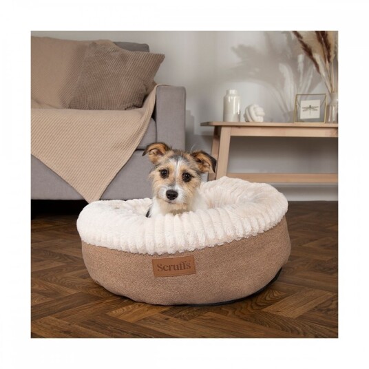 Scruffs Ellen Donut Hundeseng Beige (75 cm)