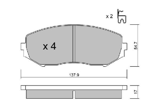 Bremseklosser AISIN BPSZ 1005