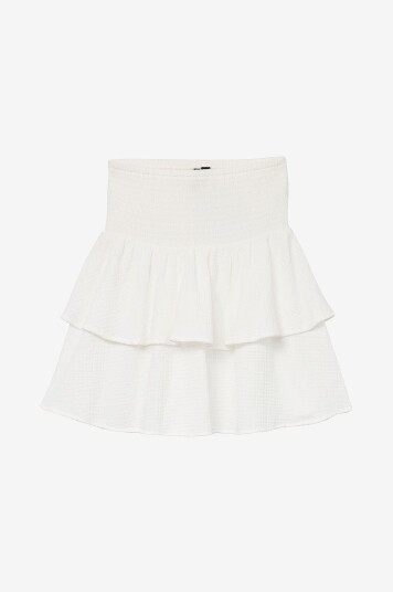Vero Moda Skjørt vmNatali HW Smock Short Wvn N Hvit