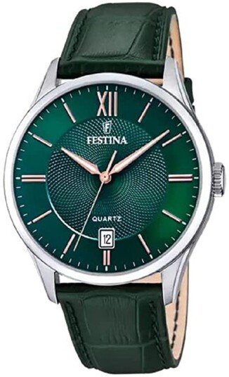 Festina Herreklokke F20426 7 Classic Grønn/Lær Ø43 mm Festina Herreklokke F20426 7 Classic Grønn/Lær Ø43 mm