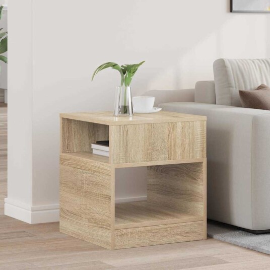 vidaXL Avlastningsbord Sonoma eik 40,5 x 40 x 45 cm Konstruert tre