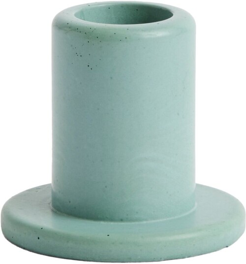 Hay Tube Lysestake Betong Smaragdgrønn 5,5 cm - Unik Design med Luftbobler