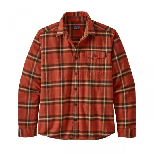 Patagonia  M LW Fjord Flannel Shirt Herre, LHEM Lawrence: Hot Ember, S