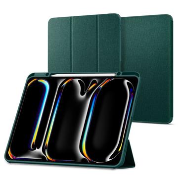 iPad Pro 13 (2024) Spigen Urban Fit Smart Folio-deksel Mørkegrønn