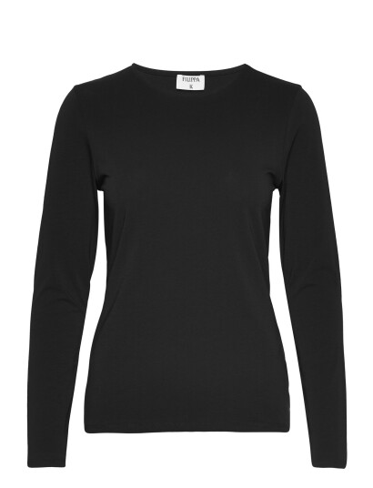 Filippa K Cotton Stretch Long Sleeve - Black - S