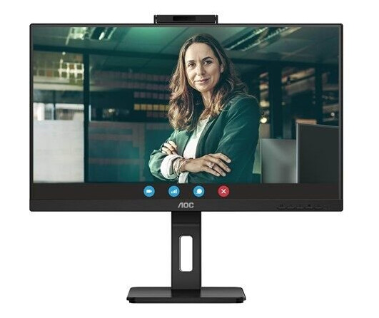 AOC Q27P3CW 27" QHD IPS Skjerm med USB-C og Kamera - Sort AOC Q27P3CW 27" QHD IPS Skjerm med USB-C og Kamera - Sort