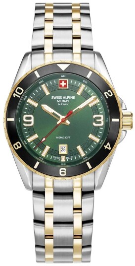 Swiss Alpine Military Herreklokke 7034.1148 Sierra Grønn/Stål Ø42