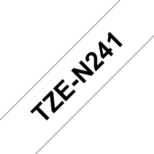Brother Tape 18 Mm Tze-n241 Svart/hvit Ikke-laminert