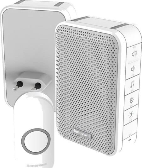 Honeywell Ringeklokke Plug-In trådløs 150m m/ringeknapp Honeywell - 6200410 Honeywell Ringeklokke Plug-In trådløs 150m m/ringeknapp Honeywell - 6200410