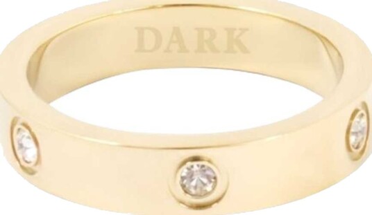 DARK Big Dot Ring Crystal Size 1