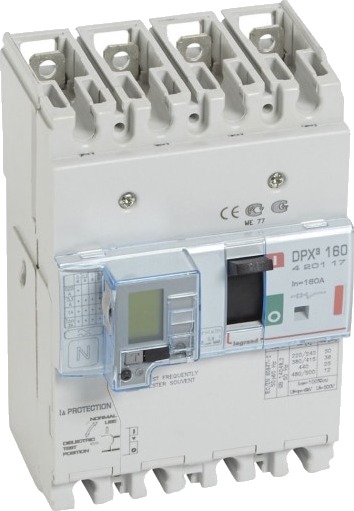 Legrand DPX3 160 Termisk Sikring + Jordfeil 4P 160A 36kA