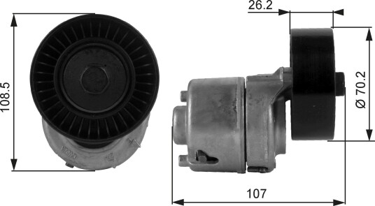 Strammehjul, kilerem GATES T38215