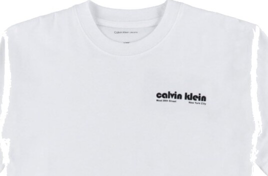 Calvin Klein T skjorte Geo CK bakavtrykk Bright White Calvin Klein 8 år 128 T skjorte Hvit