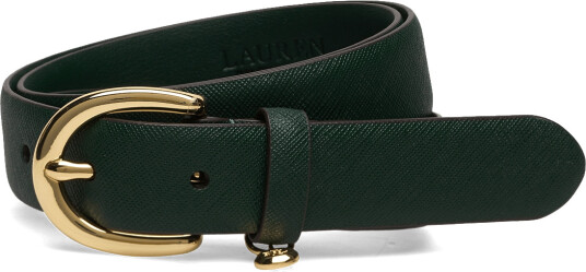 Lauren Ralph Lauren Crosshatch Leather Charm Classc Drc Green M