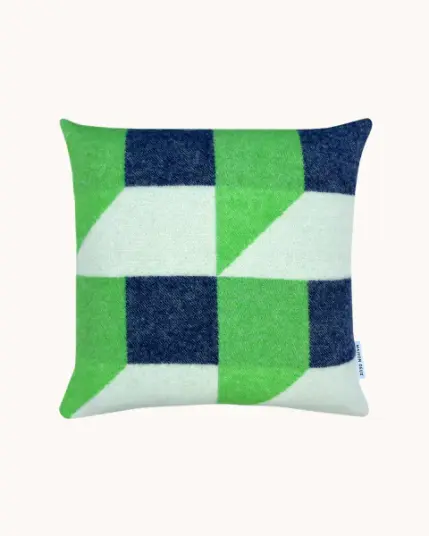 Maison Deux Cubics Putetrekk 50x50 Grønn/Marine