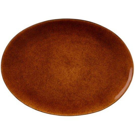 Bitz - Fat ovalt 45x34 cm svart/amber