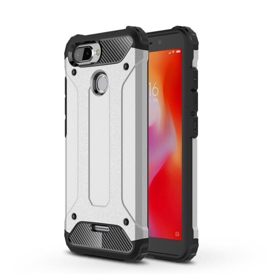 INCOVER Xiaomi Redmi 6 Armor Guard Hard Case - Deksel - Sølv