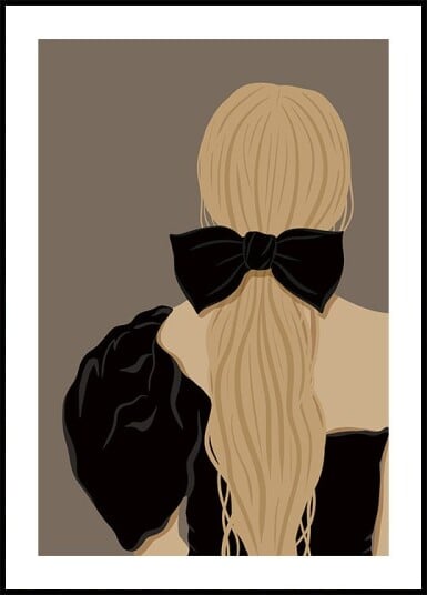 Woman with Black Bow Plakat Plakat / 70x100cm Woman with Black Bow Plakat Plakat / 70x100cm