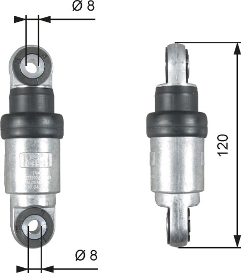 GATES T39215 Svingningsdemper, kilerem med ribber
