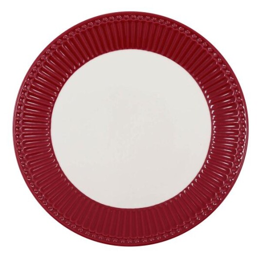 GreenGate - Alice frokosttallerken 23 cm claret rød