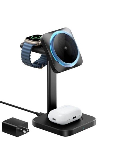 ESR Qi2 3-in-1 Wireless Charging Station (HaloLock) with CryoBoost