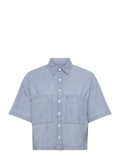 Levi"s® Harlie Ss Cropped Shirt Brass Blue S Levi"s® Harlie Ss Cropped Shirt Brass Blue S
