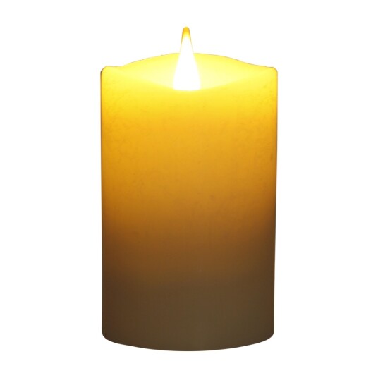 KULZ FLIM LED STEARINLYS 13CM RUSTIKK HVIT