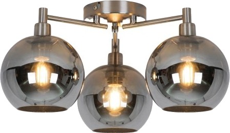 Taklampe Anna 3Xe27 Krom/Røyk Taklampe Anna 3Xe27 Krom/Røyk