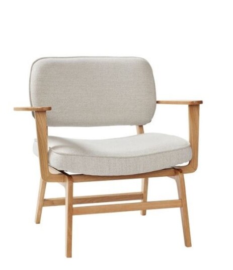 Hübsch Haze Loungestol, grå/eiketre Unoliving Hübsch Haze Loungestol, grå/eiketre Unoliving