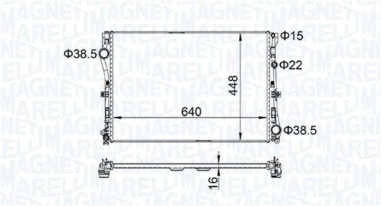 Radiator MAGNETI MARELLI 350213205400