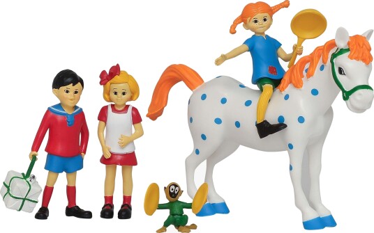 Pippi Langstrømpe Figursett 5-Pakk