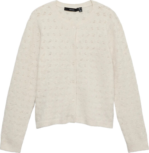 Vero Moda Doffy Stitch Long Sleeve O Neck Cardigan Beige XL