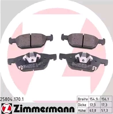 Bremseklosser ZIMMERMANN 25804.170.1