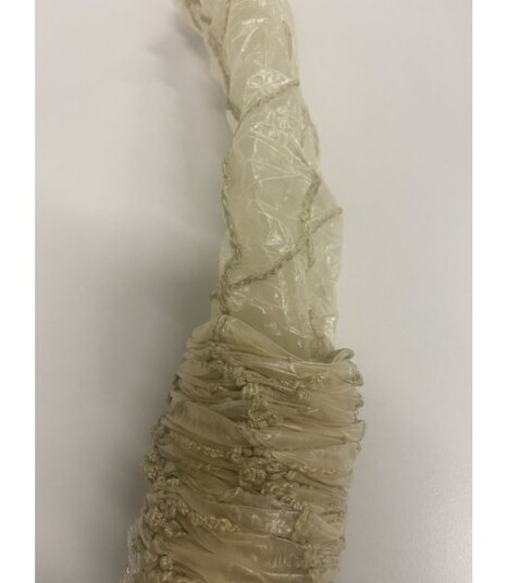 Fibertarm 55 opprynket hvitt nett 12,5m