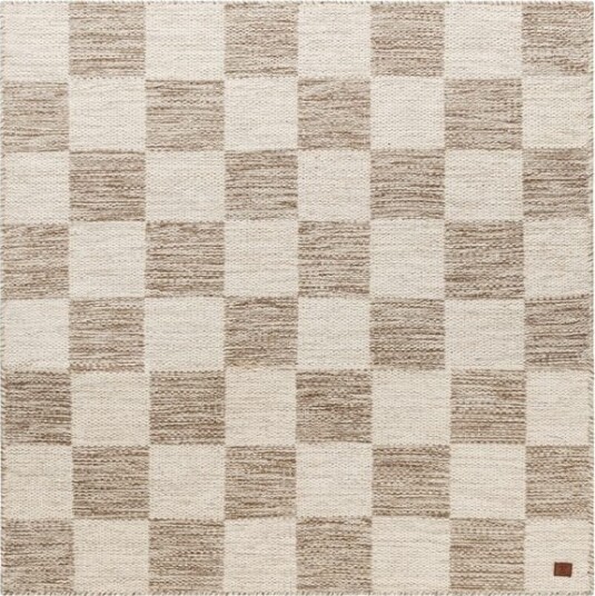 Ullteppe Chessie Kvadrat - 250x250 cm, Mørklinne
