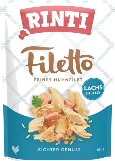 Rinti Våtfôr Filetto Pose I Gelé Med Laks Kylling 24 X 100 G Rinti Våtfôr Filetto Pose I Gelé Med Laks Kylling 24 X 100 G