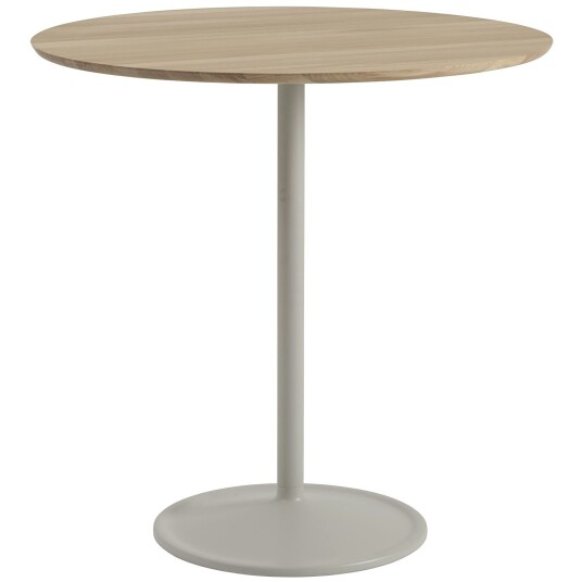 Muuto Soft Barbord Ø95x95 cm Massiv Eik / Grå